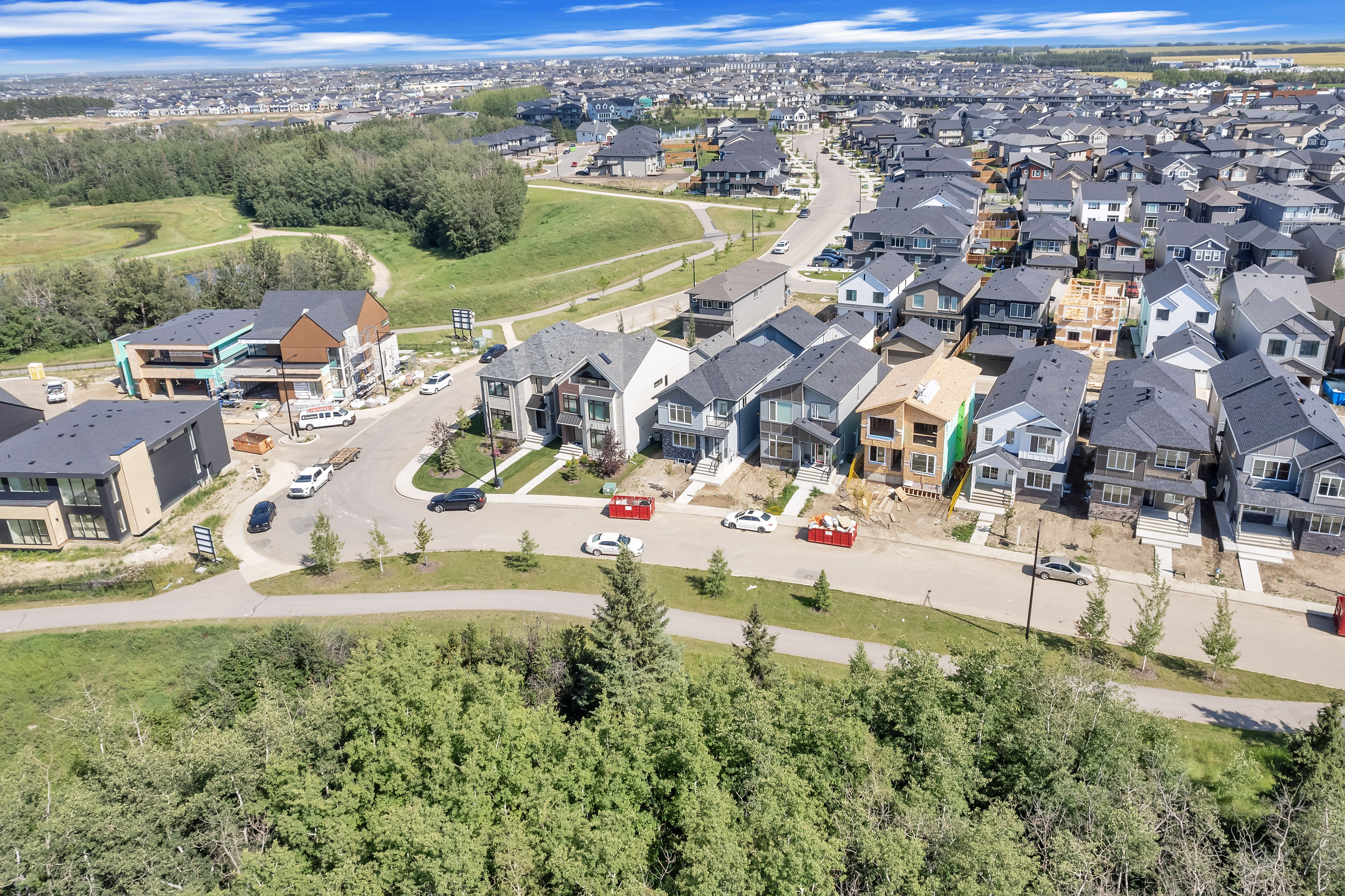 Green spaces and community parks in the Chappelle and Heritage Valley area of south Edmonton