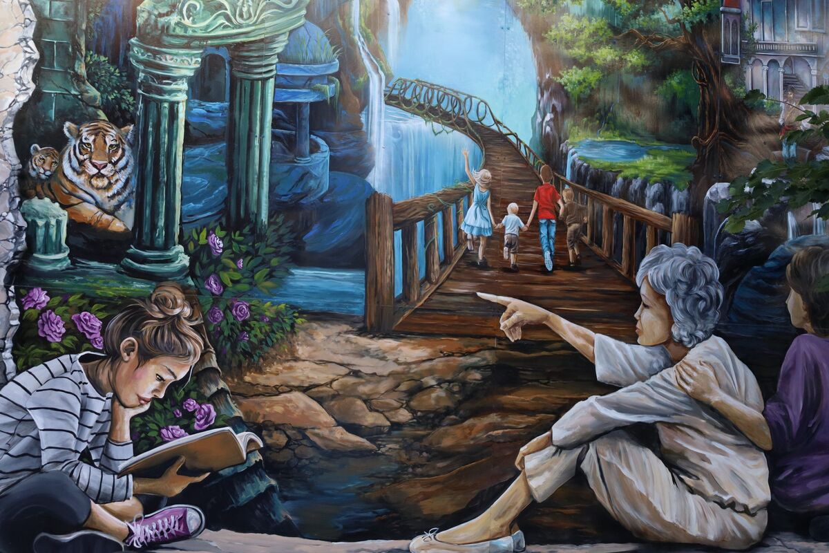 Historic downtown mural in Stony Plain, Alberta